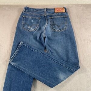 Vintage Levis 501XX Jeans Men 32x35 (Tag 36x38) Blue Denim Pants Button Fly 2005
